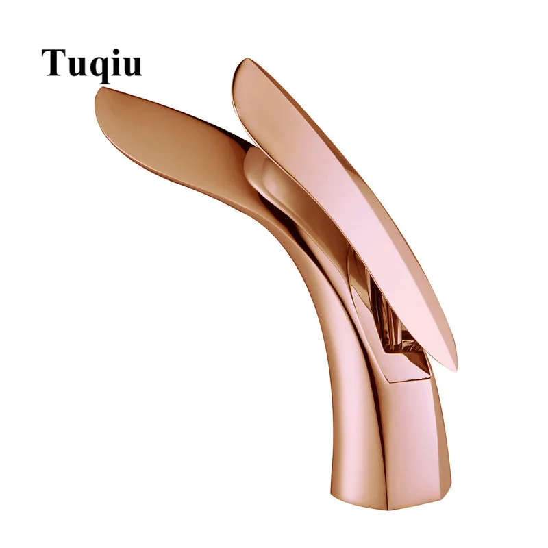 Vidric Basin Faucet Bathroom Copper Faucet Rose Gold Sink Mixer Tap Toilet Sink Hot Cold Single Handle Leaf-Shape Sink Faucet 5
Vidric Basin Faucet Bathroom Copper Faucet Rose Gold Sink Mixer Tap Toilet Sink Hot Cold Single Handle Leaf-Shape Sink Faucet 5