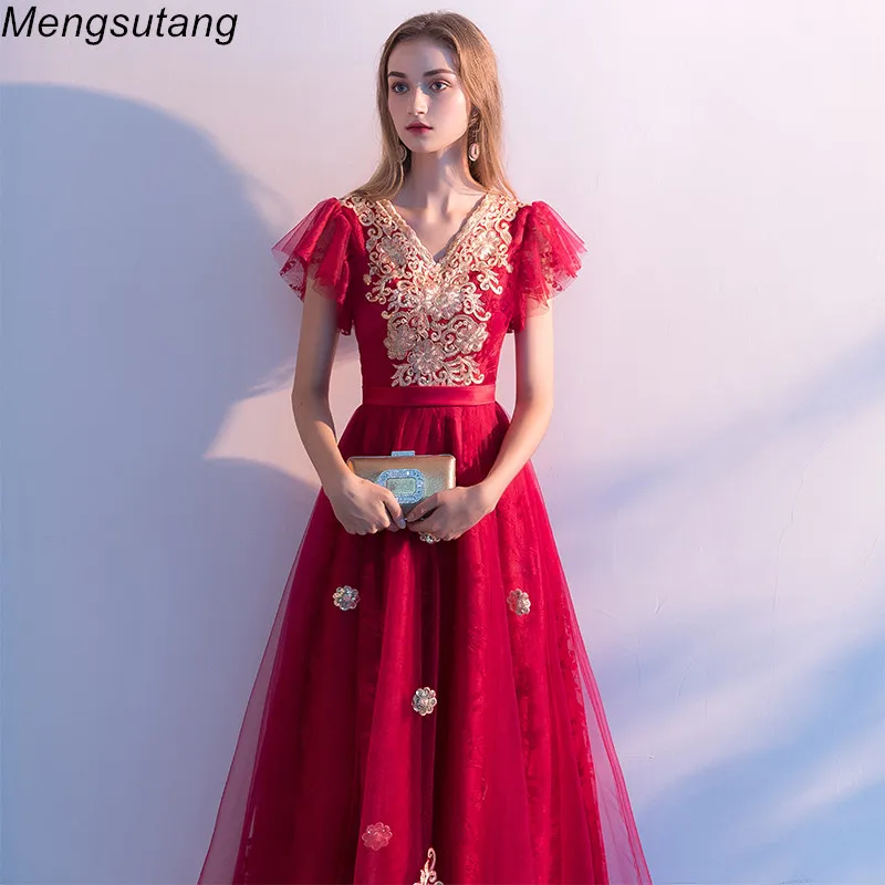 Robe De Soiree New Burgundy Embroidery Elegant Party Evening Dresses Long Prom Dresses vestido de festa Quinceanera Ball Gowns
Robe De Soiree New Burgundy Embroidery Elegant Party Evening Dresses Long Prom Dresses vestido de festa Quinceanera Ball Gowns