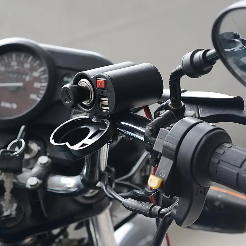 Motorcycle Dual USB Ports Cigarettes Lighter Socket Quick Phone Charger Adapter
Motorcycle Dual USB Ports Cigarettes Lighter Socket Quick Phone Charger Adapter
