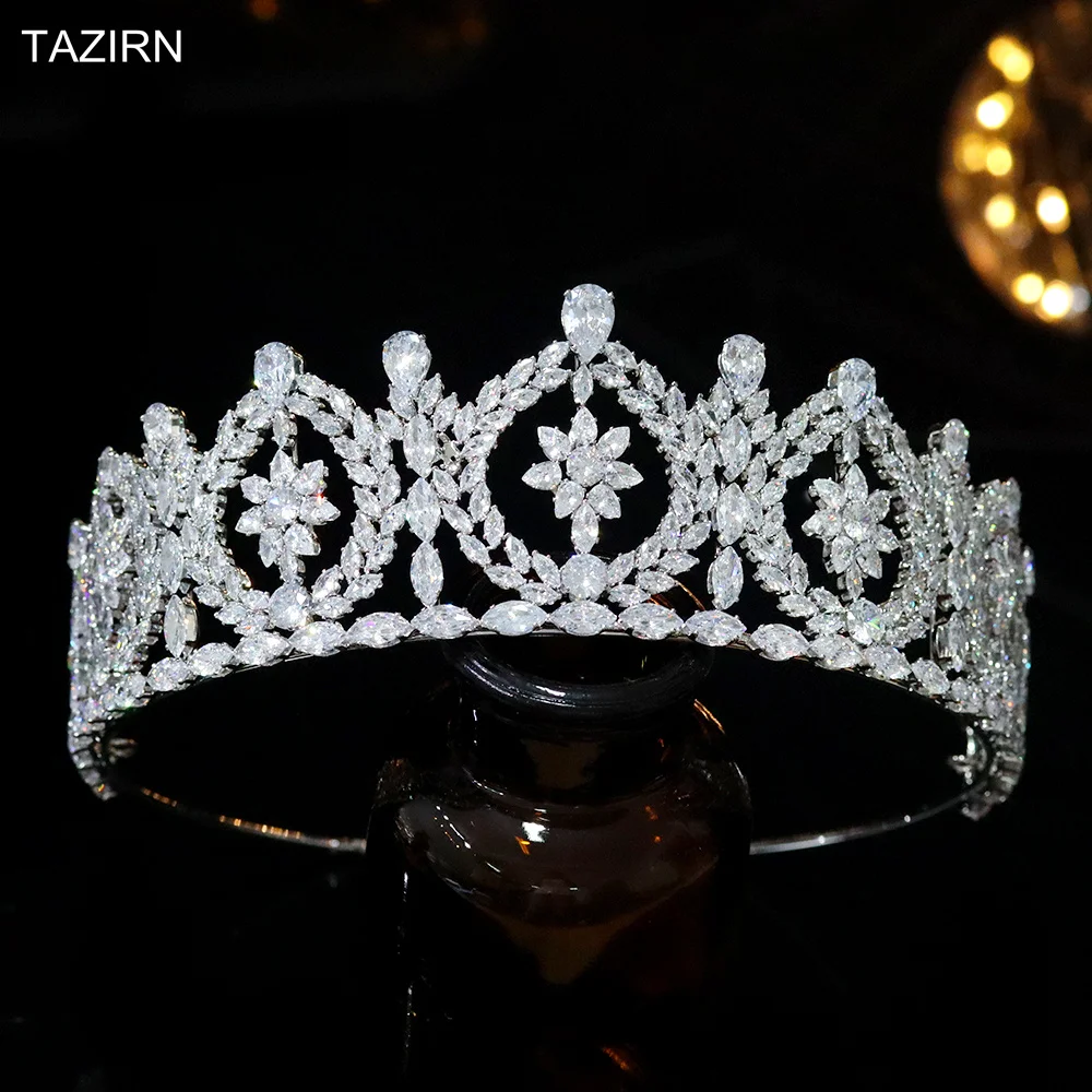 Luxury Full Zircon Wedding Crowns and Tiaras CZ Charming Bridal Headpiece Western Princess Women Pageant Party Hair Jewelry
Luxury Full Zircon Wedding Crowns and Tiaras CZ Charming Bridal Headpiece Western Princess Women Pageant Party Hair Jewelry