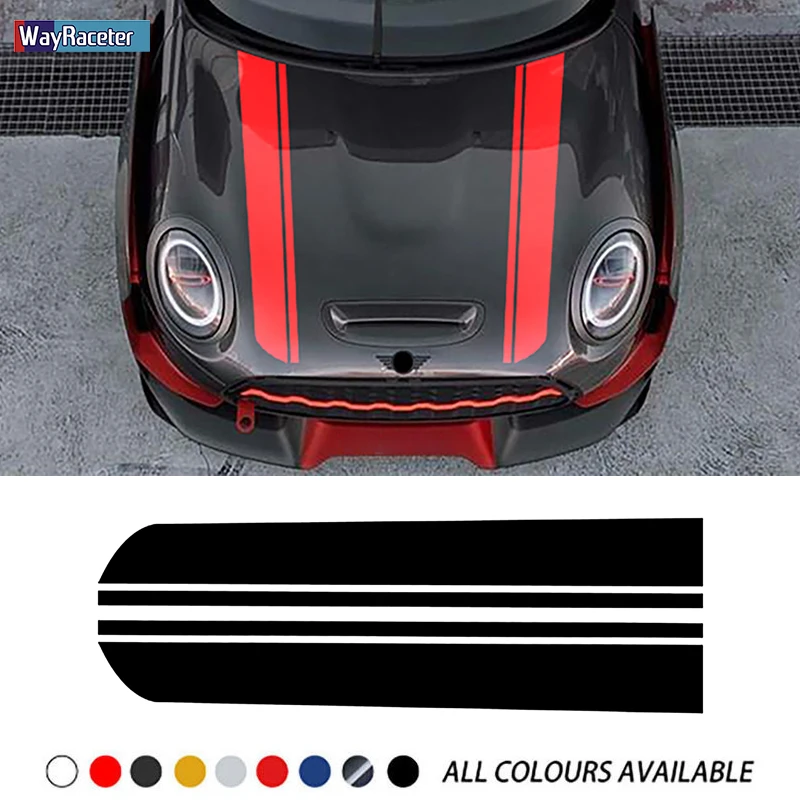 2 Pcs Car Hood Sticker Bonnet Stripes Vinyl Decal For MINI Cooper R60 Countryman F60 F55 F56 R56 R50 R53 Clubman F54 R55 R58
2 Pcs Car Hood Sticker Bonnet Stripes Vinyl Decal For MINI Cooper R60 Countryman F60 F55 F56 R56 R50 R53 Clubman F54 R55 R58