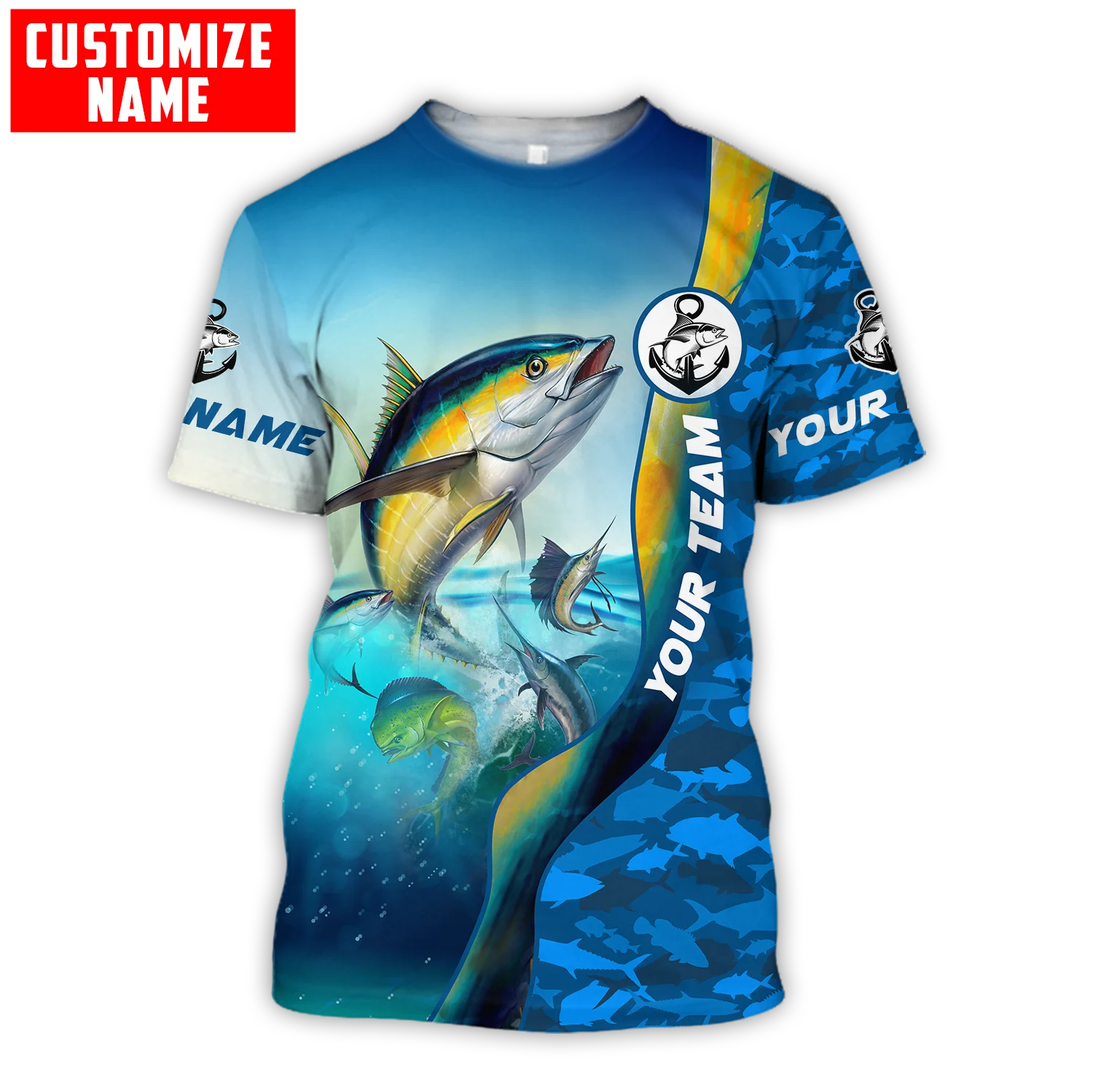 Custom name Tuna fishing Camo 3D Printing Mens t shirt Cool Summer Fashion Unisex Short sleeve T-shirt Casual Tee tops TX242
Custom name Tuna fishing Camo 3D Printing Mens t shirt Cool Summer Fashion Unisex Short sleeve T-shirt Casual Tee tops TX242