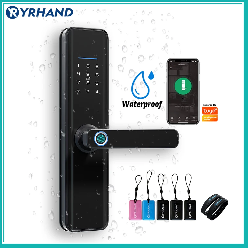Tuya Wifi Waterproof serratura porta cerradura fechadura inteligente eletronica Kit X7 smart door lock
Tuya Wifi Waterproof serratura porta cerradura fechadura inteligente eletronica Kit X7 smart door lock