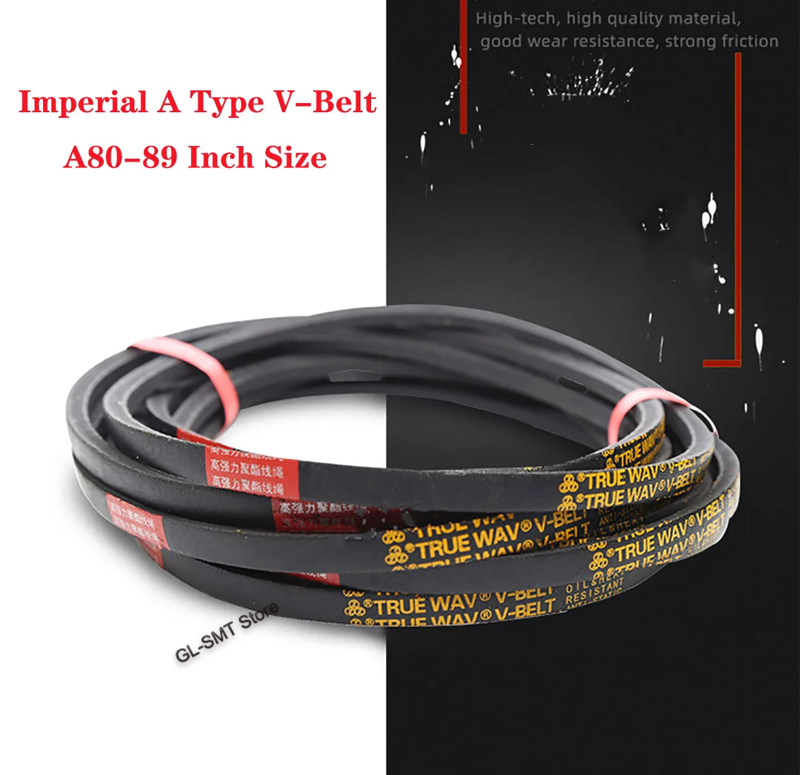 1Pcs Imperial A Type Triangle Belt A80-89 Inch Size Black Rubber V-Belt Industrial Agricultural Mechanical Transmission Belt
1Pcs Imperial A Type Triangle Belt A80-89 Inch Size Black Rubber V-Belt Industrial Agricultural Mechanical Transmission Belt