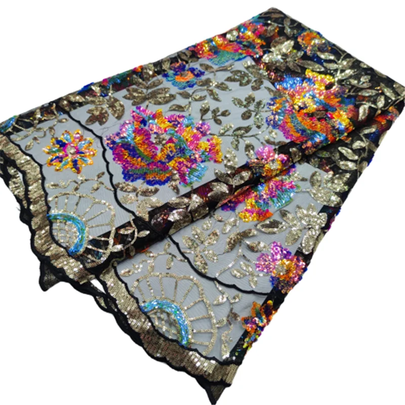2022 African Sequins Lace Fabric High Quality Nigeria Lace Fabric With Multicolor Sequins Lace Fabrics For Garment
2022 African Sequins Lace Fabric High Quality Nigeria Lace Fabric With Multicolor Sequins Lace Fabrics For Garment