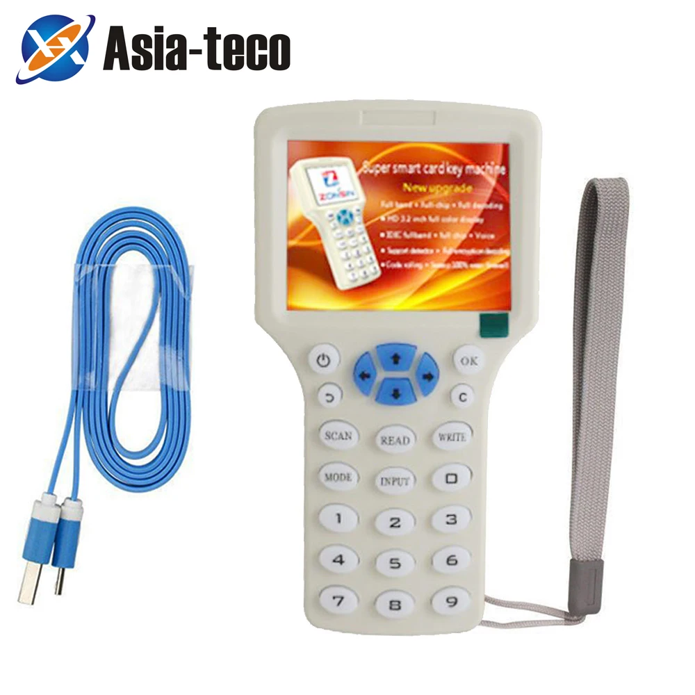 RFID Copier ID IC fullband frequency Reader Writer copy M1 13.56MHZ Duplicator Programmer USB NFC UID Tag Key Card
RFID Copier ID IC fullband frequency Reader Writer copy M1 13.56MHZ Duplicator Programmer USB NFC UID Tag Key Card