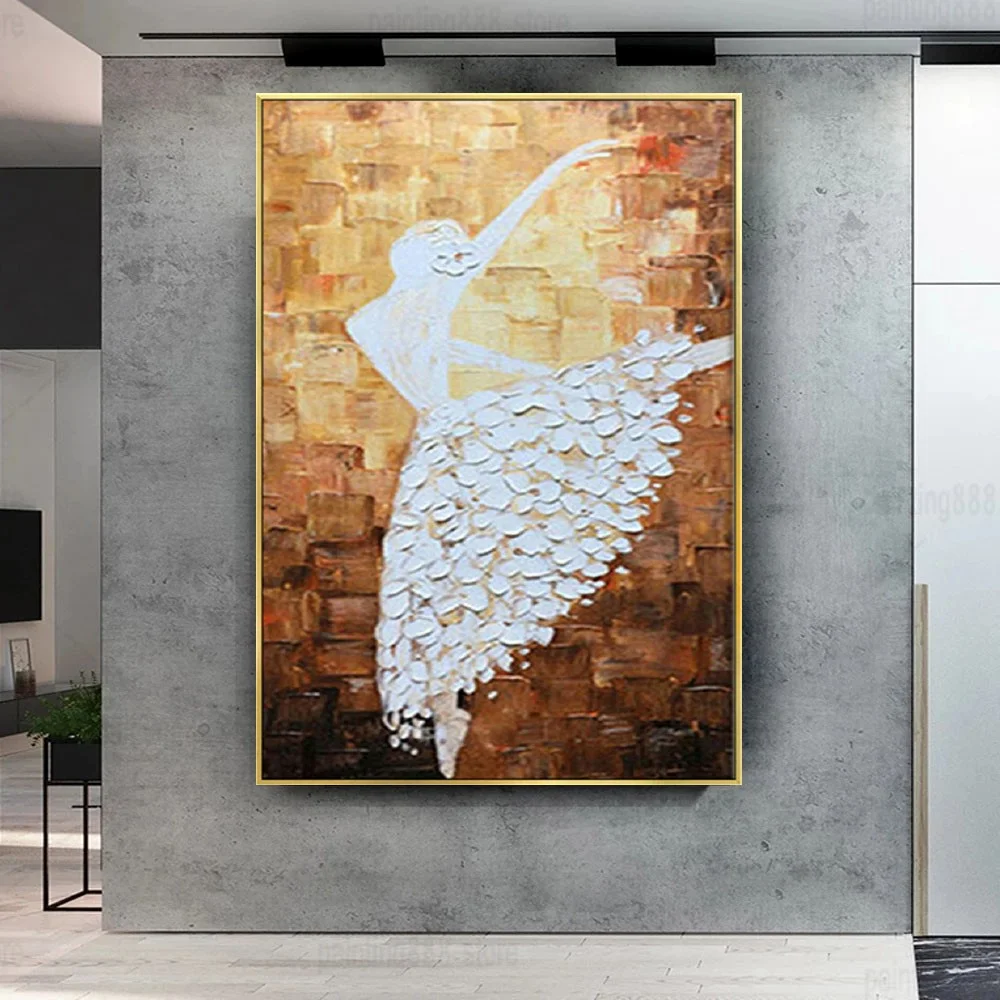 Hand Made Abstract Oil Painting On Canvas Retro Large Size Brown White Ballet Dacer Picture For Living Room Home Decorative Mura
Hand Made Abstract Oil Painting On Canvas Retro Large Size Brown White Ballet Dacer Picture For Living Room Home Decorative Mura