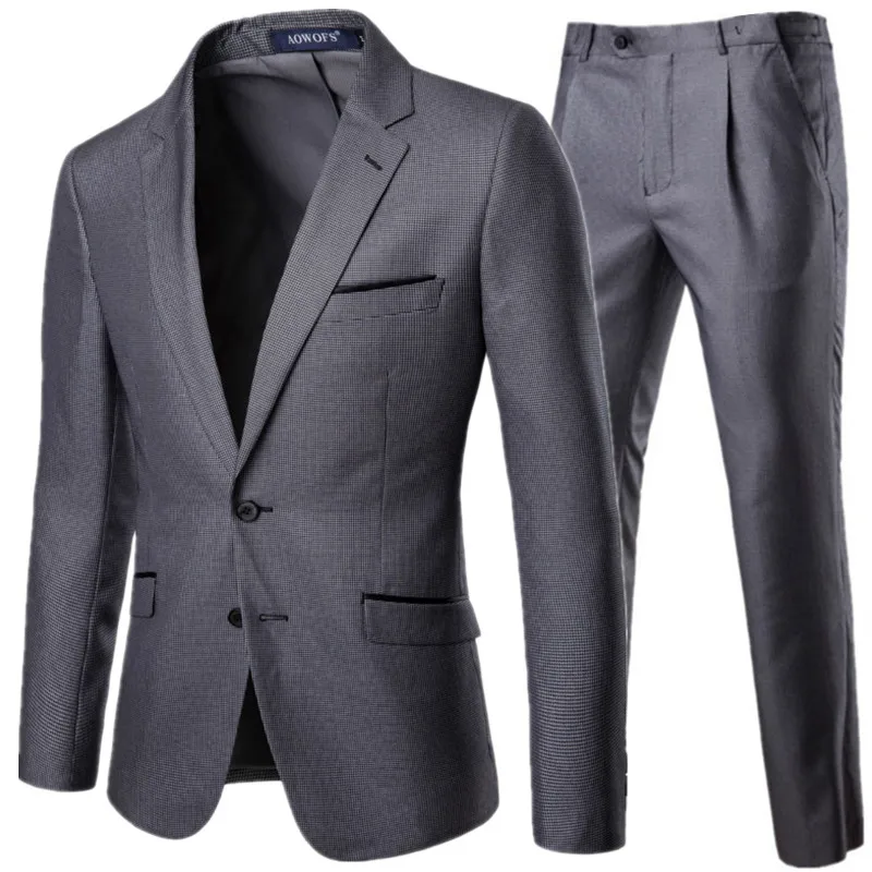Men's Business Suit Two Piece Suit Coat Pants Gray High Quality Slim Fit Banquet Gentleman Formal Blazers Jacket Trousers S-5XL
Men's Business Suit Two Piece Suit Coat Pants Gray High Quality Slim Fit Banquet Gentleman Formal Blazers Jacket Trousers S-5XL