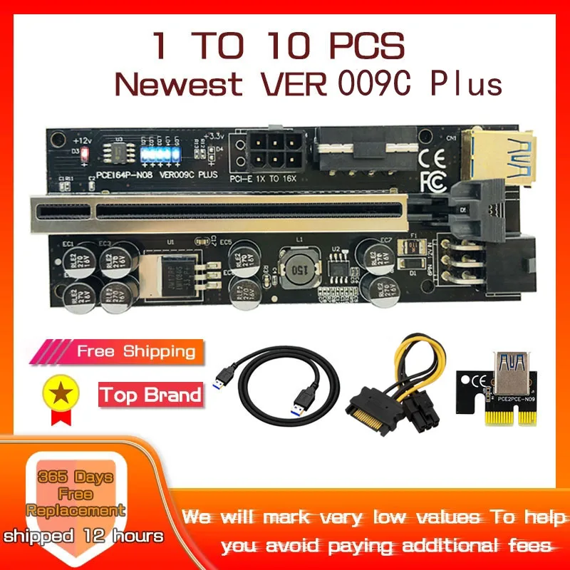 Переходник USB 3,0 PCIE 1-10 шт. для видеокарты 009C PLUS, переходник PCI Express X16, адаптер, 6-контактный кабель питания для майнинга биткоинов
Переходник USB 3,0 PCIE 1-10 шт. для видеокарты 009C PLUS, переходник PCI Express X16, адаптер, 6-контактный кабель питания для майнинга биткоинов