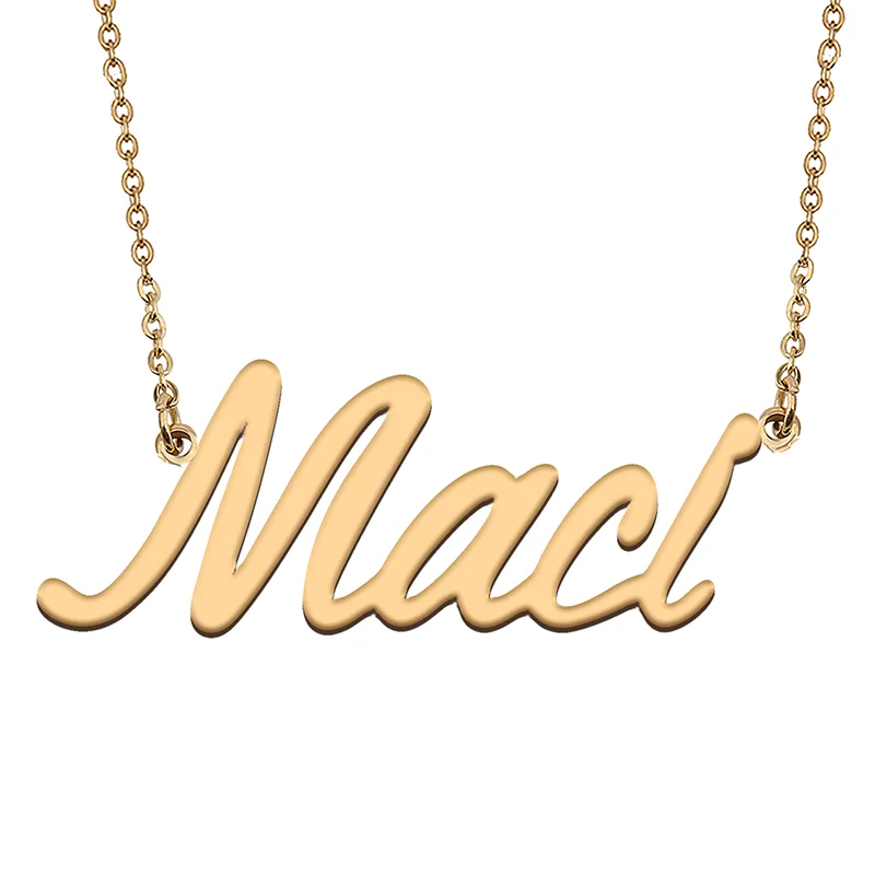 Maci Custom Name Necklace Customized Pendant Choker Personalized Jewelry Gift for Women Girls Friend Christmas Present
Maci Custom Name Necklace Customized Pendant Choker Personalized Jewelry Gift for Women Girls Friend Christmas Present