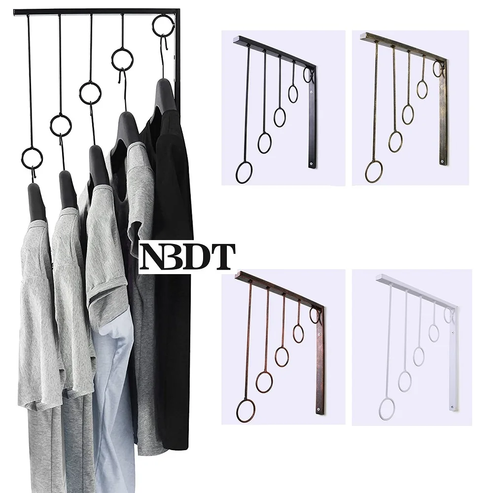 2Pcs Wall Mount Iron Display Garment Rack Bedroom Closet Cloth Organizer With 5 Hanging Rings Black White Red Bronze
2Pcs Wall Mount Iron Display Garment Rack Bedroom Closet Cloth Organizer With 5 Hanging Rings Black White Red Bronze