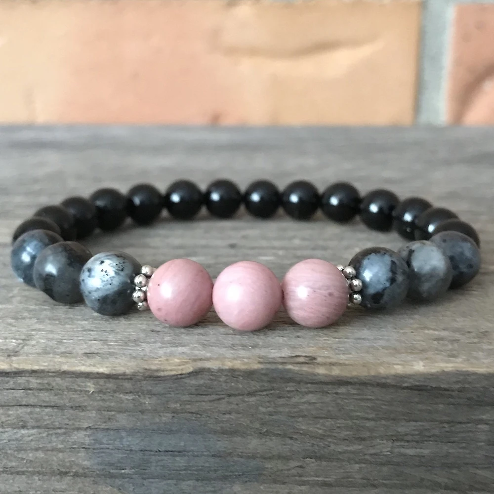 MG0925 New Design AA Grade Rhodonite Women`s Bracelet Gray Larvikite Energy Bracelet Black Tourmaline Meditation Yoga Jewelry
MG0925 New Design AA Grade Rhodonite Women`s Bracelet Gray Larvikite Energy Bracelet Black Tourmaline Meditation Yoga Jewelry