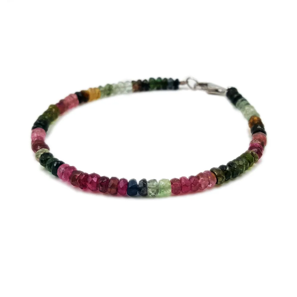 Natural Stone Rainbow Tourmaline 925 Sterling silver clasp Bracelet Total size about 7''/7.5''/8''
Natural Stone Rainbow Tourmaline 925 Sterling silver clasp Bracelet Total size about 7''/7.5''/8''