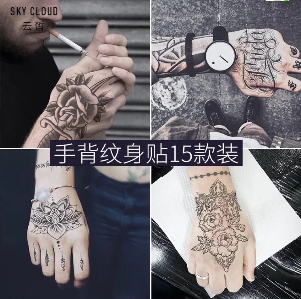 15pcs Waterproof Temporary Tattoo Sticker Rose Flower Hand back tatto Art flash tatoo fake tattoos for women men T2014
15pcs Waterproof Temporary Tattoo Sticker Rose Flower Hand back tatto Art flash tatoo fake tattoos for women men T2014