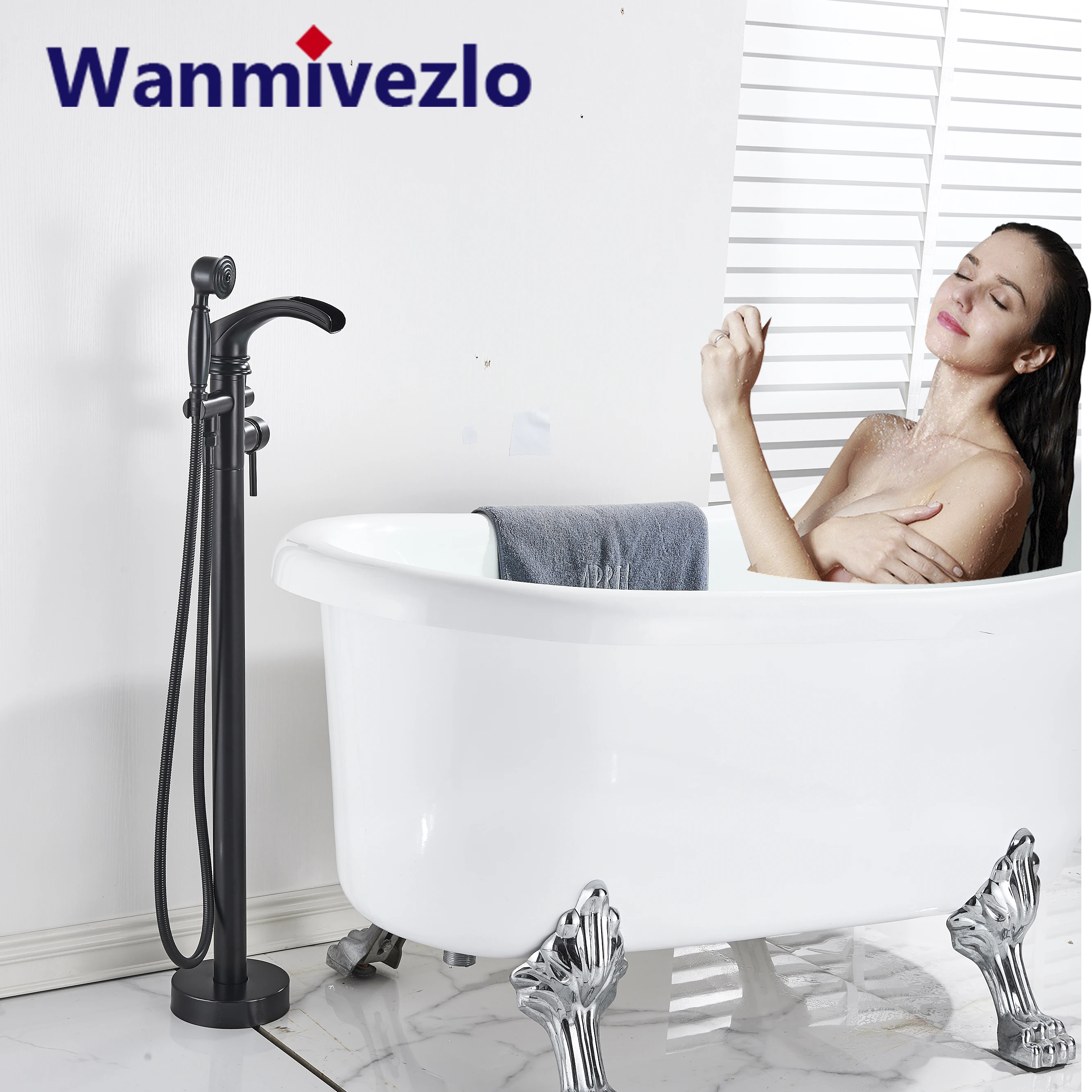 Matte Black Floorstanding Bath Faucet Set Dual Handle Floor Mounted Bathtub Mixers Swive Spout Bathtub Faucet
Matte Black Floorstanding Bath Faucet Set Dual Handle Floor Mounted Bathtub Mixers Swive Spout Bathtub Faucet