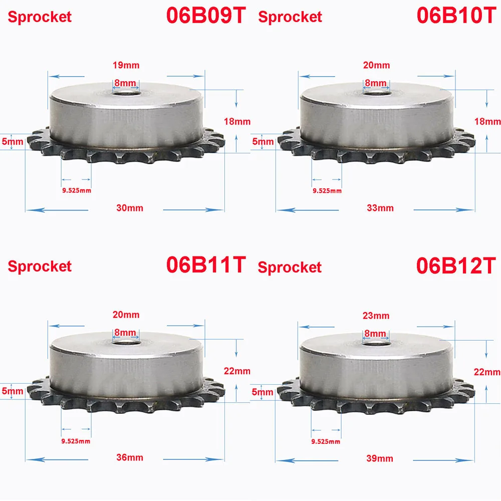 1Pcs 06B 9 Teeth To 24 Teeth Sprocket Wheel Chain Gear Industrial A3 Steel Suitable For 06B Roller Chain
1Pcs 06B 9 Teeth To 24 Teeth Sprocket Wheel Chain Gear Industrial A3 Steel Suitable For 06B Roller Chain