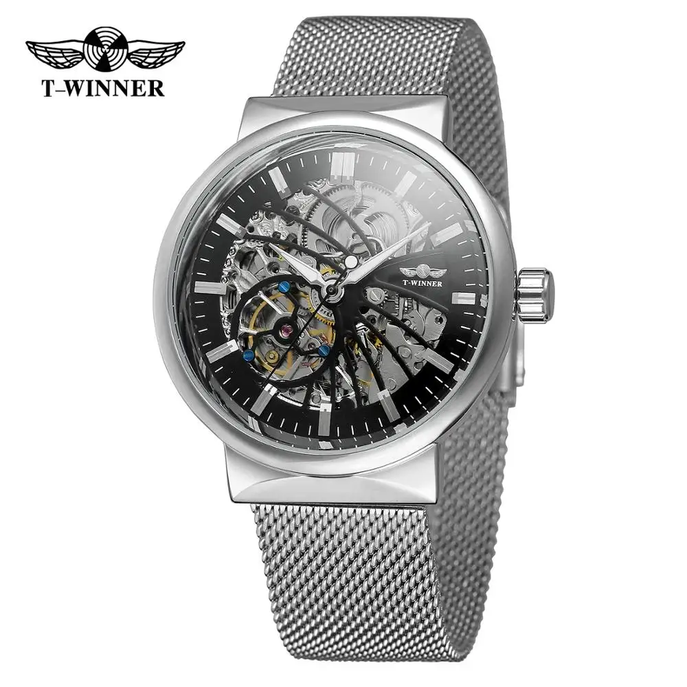 WINNER Business men's and women's watches silver alloy case watch automatic mechanical wrist watches
WINNER Business men's and women's watches silver alloy case watch automatic mechanical wrist watches