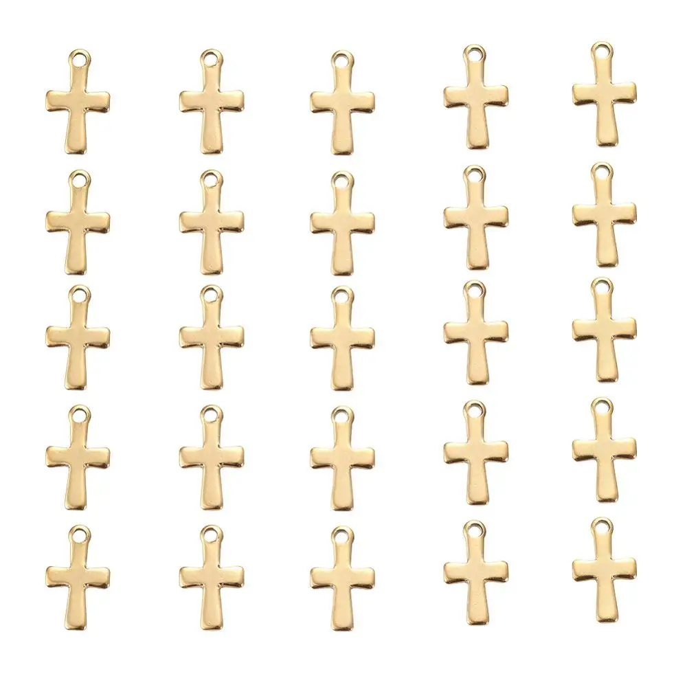 200Pcs 304 Stainless Steel Cross Charms Pendant For Bracelet Necklace Jewelry Accessories DIY Craft Making 12x7x1mm
200Pcs 304 Stainless Steel Cross Charms Pendant For Bracelet Necklace Jewelry Accessories DIY Craft Making 12x7x1mm