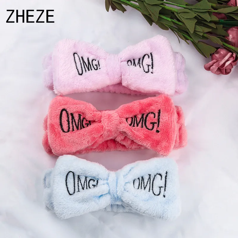 Hot Sales Women Wash Face Hair Holder Fashion OMG Letters Bath Makeup Headband Girls 7'' Bow Coral Fleece Hair Band Accessories
Hot Sales Women Wash Face Hair Holder Fashion OMG Letters Bath Makeup Headband Girls 7'' Bow Coral Fleece Hair Band Accessories