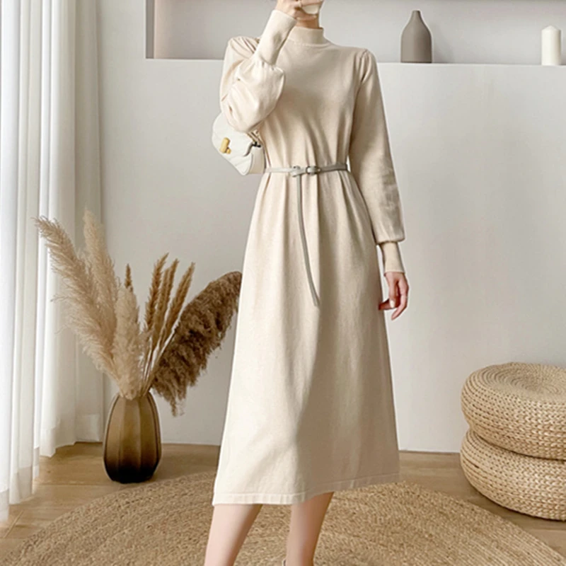 2022 Elegant Solid Winter Green Lace Up Casual Thick Korean Dresses Sweater Dress Women Warm Woman Knitted High Waist Vestidos
2022 Elegant Solid Winter Green Lace Up Casual Thick Korean Dresses Sweater Dress Women Warm Woman Knitted High Waist Vestidos