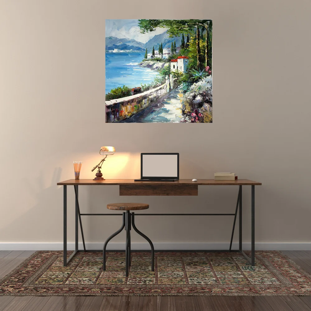 Mediterranean Sea Landscape Hallway Office Decor Knife Oil Painting Canvas Handpainted Wall Art for Home Decor Drop Shipping
Mediterranean Sea Landscape Hallway Office Decor Knife Oil Painting Canvas Handpainted Wall Art for Home Decor Drop Shipping