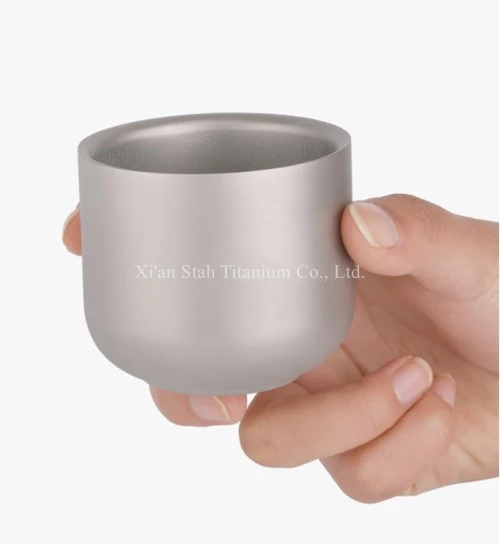 Pure Titanium Ti GR2 Coffee Tea Cup Double-wall 3mm Thick Anti-scald Matte Surface 125ml 49g/pc
Pure Titanium Ti GR2 Coffee Tea Cup Double-wall 3mm Thick Anti-scald Matte Surface 125ml 49g/pc