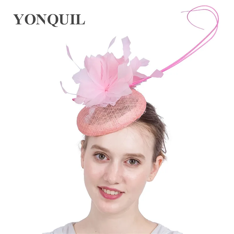Sinamay Ostrich Quill Fascinator Party Hats Elegant Women Feather Flower Pillbox Hats Hair Accessories Women Wedding Headwear
Sinamay Ostrich Quill Fascinator Party Hats Elegant Women Feather Flower Pillbox Hats Hair Accessories Women Wedding Headwear