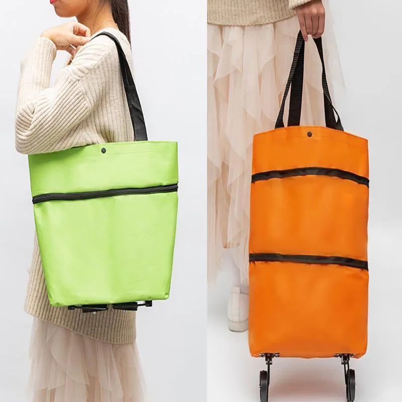 Dual-purpose Folding Shopping Cart Trolley Retractable Wheel Bag Stainless Steel Foldable Supermarket Shopping Bag
Dual-purpose Folding Shopping Cart Trolley Retractable Wheel Bag Stainless Steel Foldable Supermarket Shopping Bag