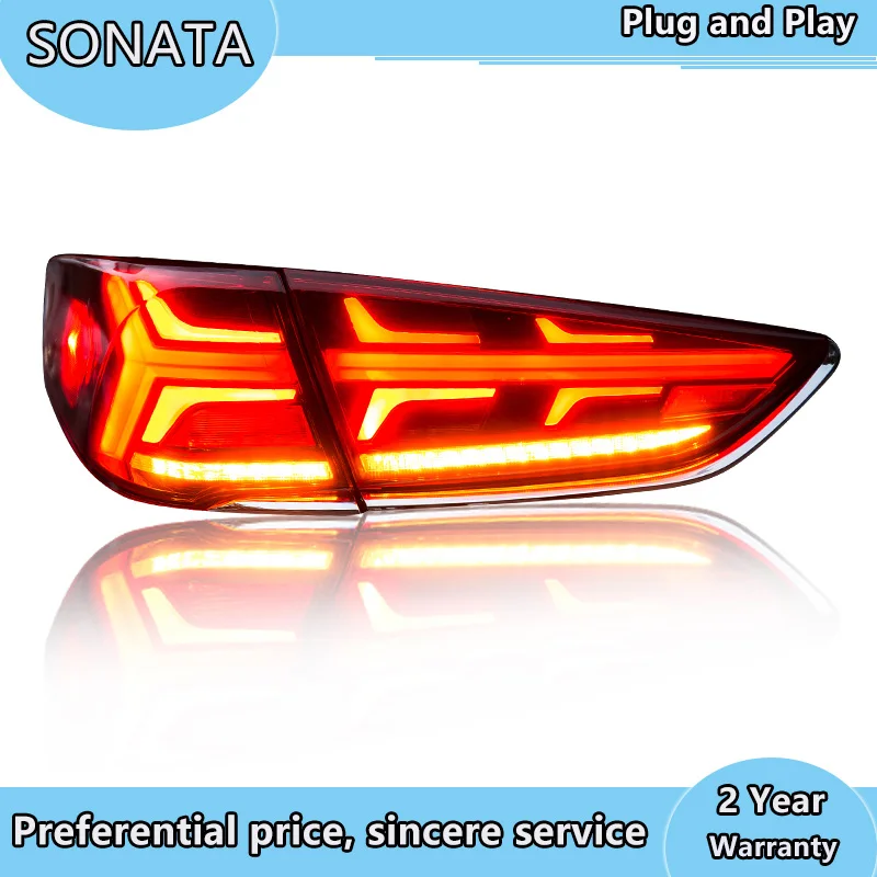 Car Styling Tail Lamp for Hyundai Sonata Tail Lights 2018-2019 New Sonata LED Tail Light Dynamic Turn Signal Brake Reverse Auto
Car Styling Tail Lamp for Hyundai Sonata Tail Lights 2018-2019 New Sonata LED Tail Light Dynamic Turn Signal Brake Reverse Auto