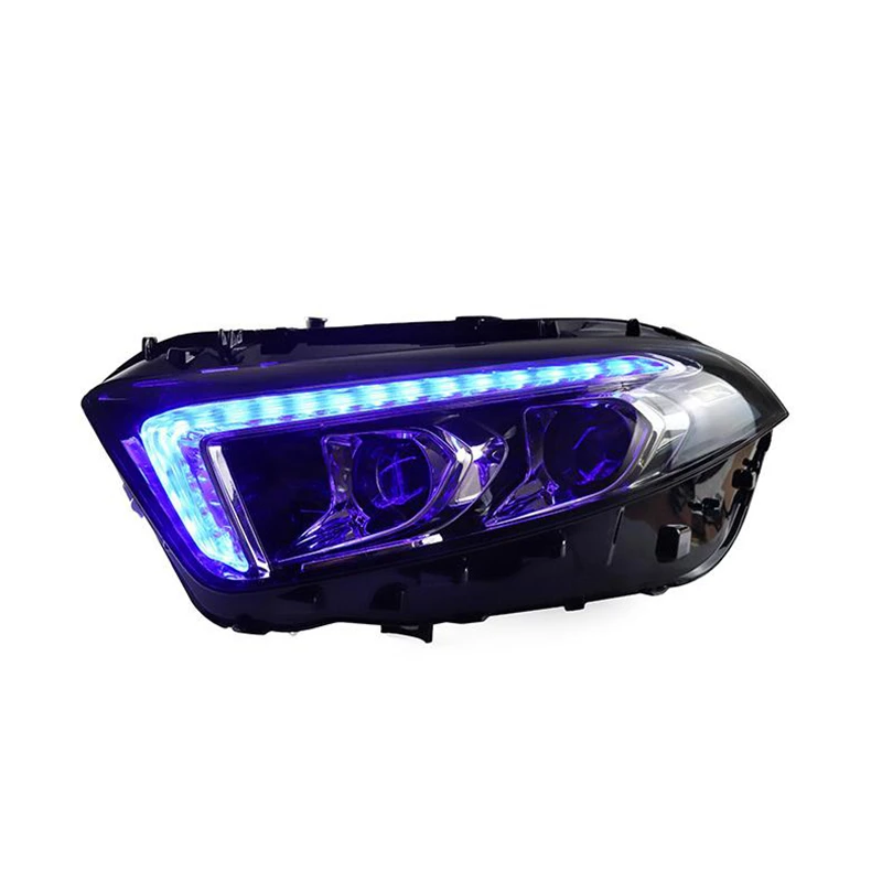 Mercedes-Benz A-Class headlight assembly is retrofitted with a touch of blue LED daytime running light streamer turn signal
Mercedes-Benz A-Class headlight assembly is retrofitted with a touch of blue LED daytime running light streamer turn signal