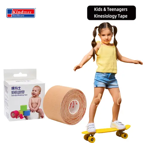 Kindmax Kinesiology Tape Designed for Kids and Teenagers Hypoallergenic for Sensitive Skin Kid Friendly and Easily Removable
