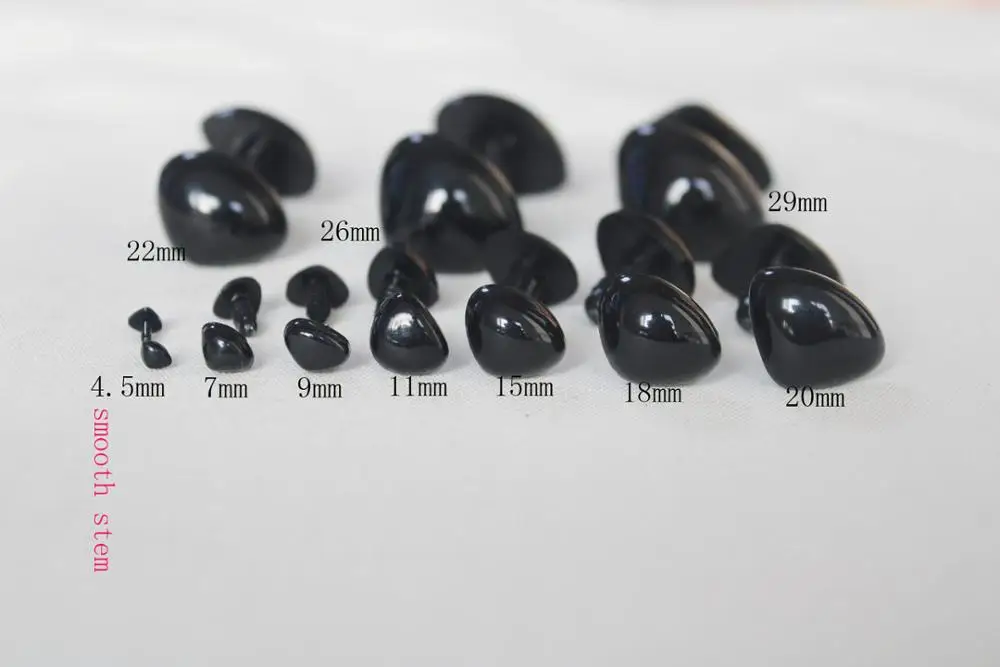 30pcs 4.5/7/ 8/9/11/12/15/18/20/22/26/30mm high quatity black Triangle plastic safety toy noses with washer for diy doll
30pcs 4.5/7/ 8/9/11/12/15/18/20/22/26/30mm high quatity black Triangle plastic safety toy noses with washer for diy doll