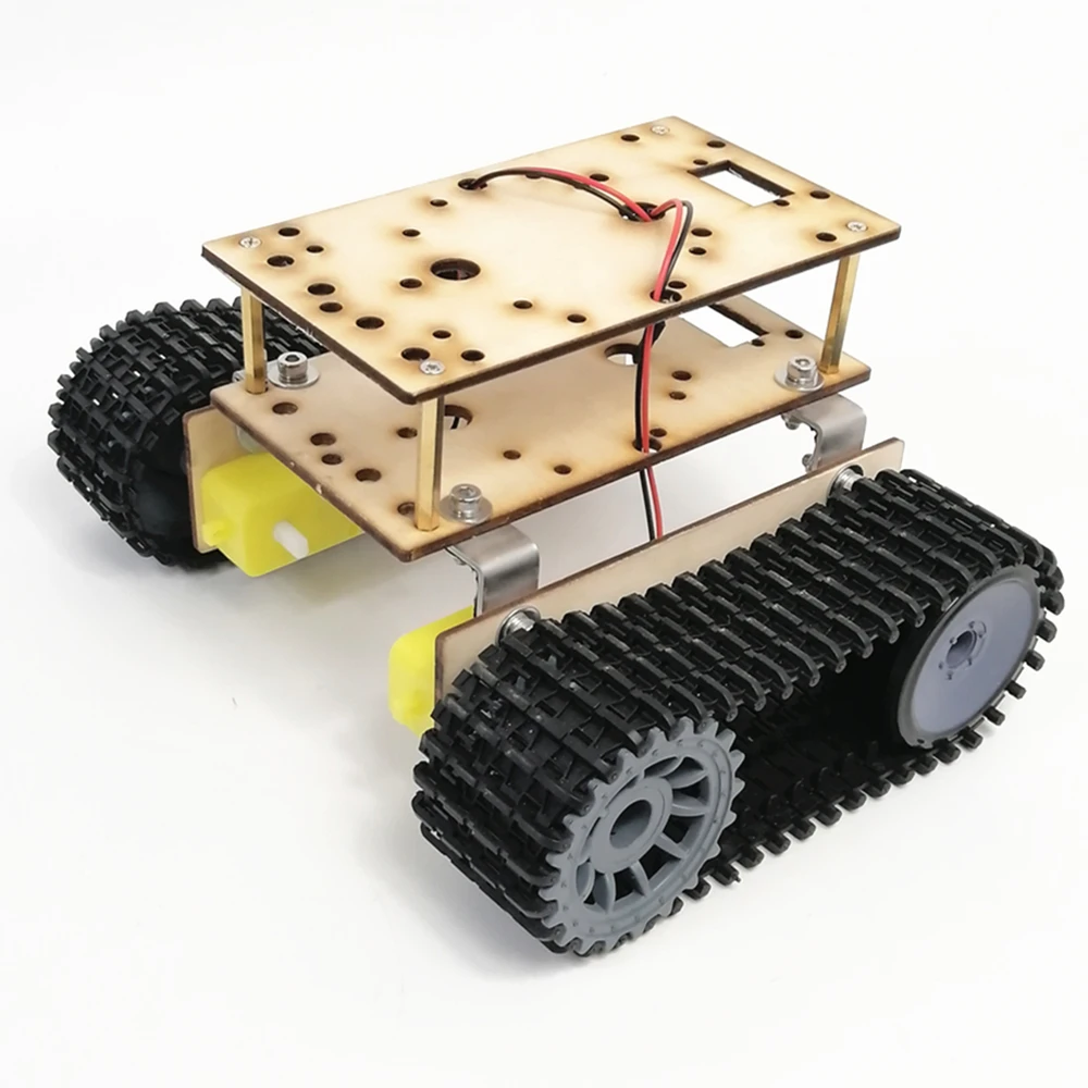 Economy robot double-layer wooden tank chassis TT motor 3-9v tracked intelligent car chassis
Economy robot double-layer wooden tank chassis TT motor 3-9v tracked intelligent car chassis