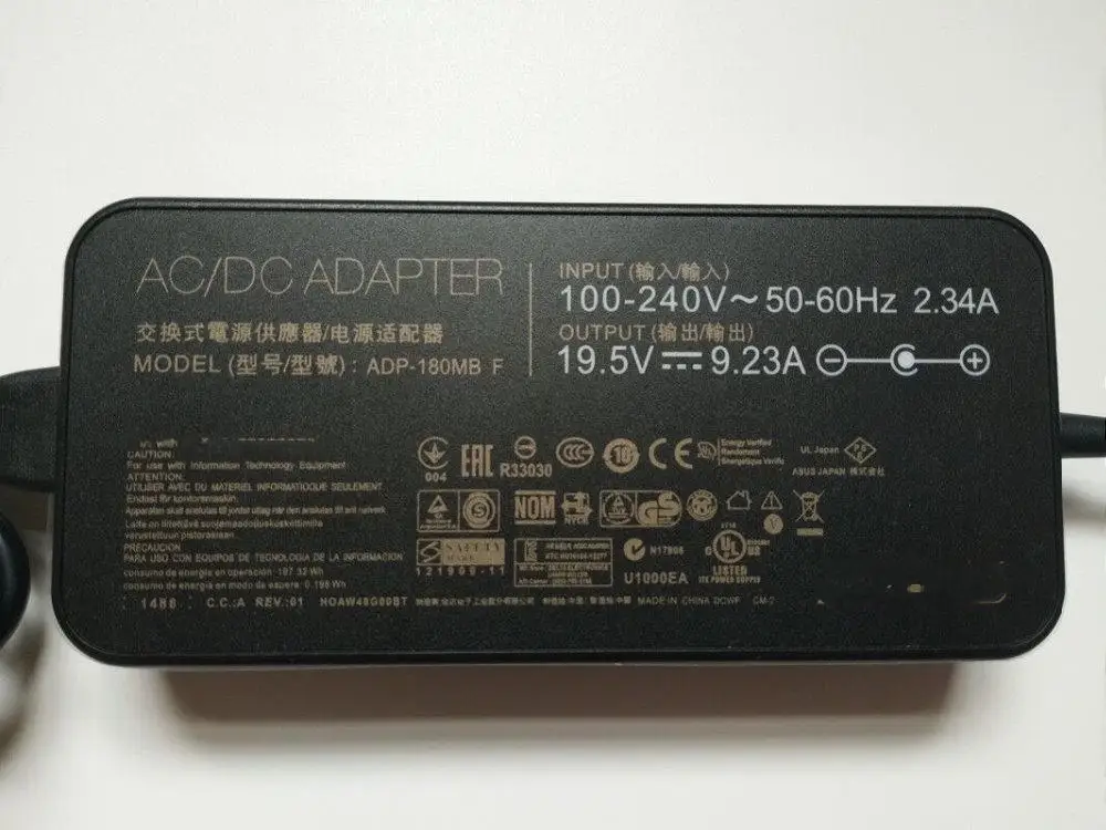 19.5V 9.23A 180W 5.5*2.5mmADP-180MB F AC Power Charger For Asus Laptop Adapter
19.5V 9.23A 180W 5.5*2.5mmADP-180MB F AC Power Charger For Asus Laptop Adapter