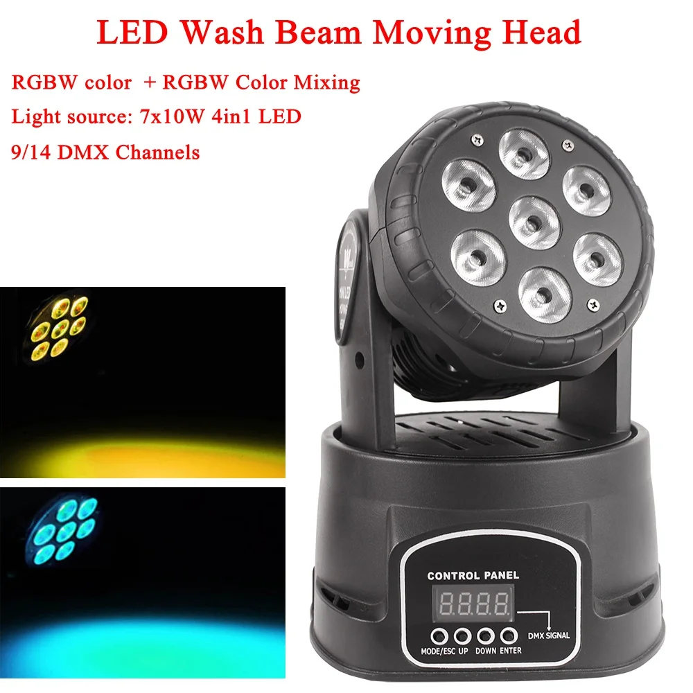 LED Mini Wash 7x10W RGBW 4IN1 Moving Head Light Wash Moving Head DJ Light DMX512 LED Christmas Sound Active Party Stage Lights
LED Mini Wash 7x10W RGBW 4IN1 Moving Head Light Wash Moving Head DJ Light DMX512 LED Christmas Sound Active Party Stage Lights