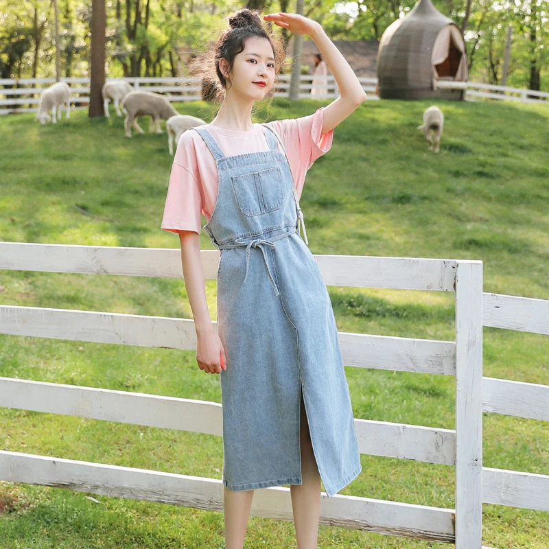 Denim Dress Summer Spaghetti Strap Sundress Women Casual Sleeveless A Line Suspender Dresses Women Sexy Split Long Dress
Denim Dress Summer Spaghetti Strap Sundress Women Casual Sleeveless A Line Suspender Dresses Women Sexy Split Long Dress