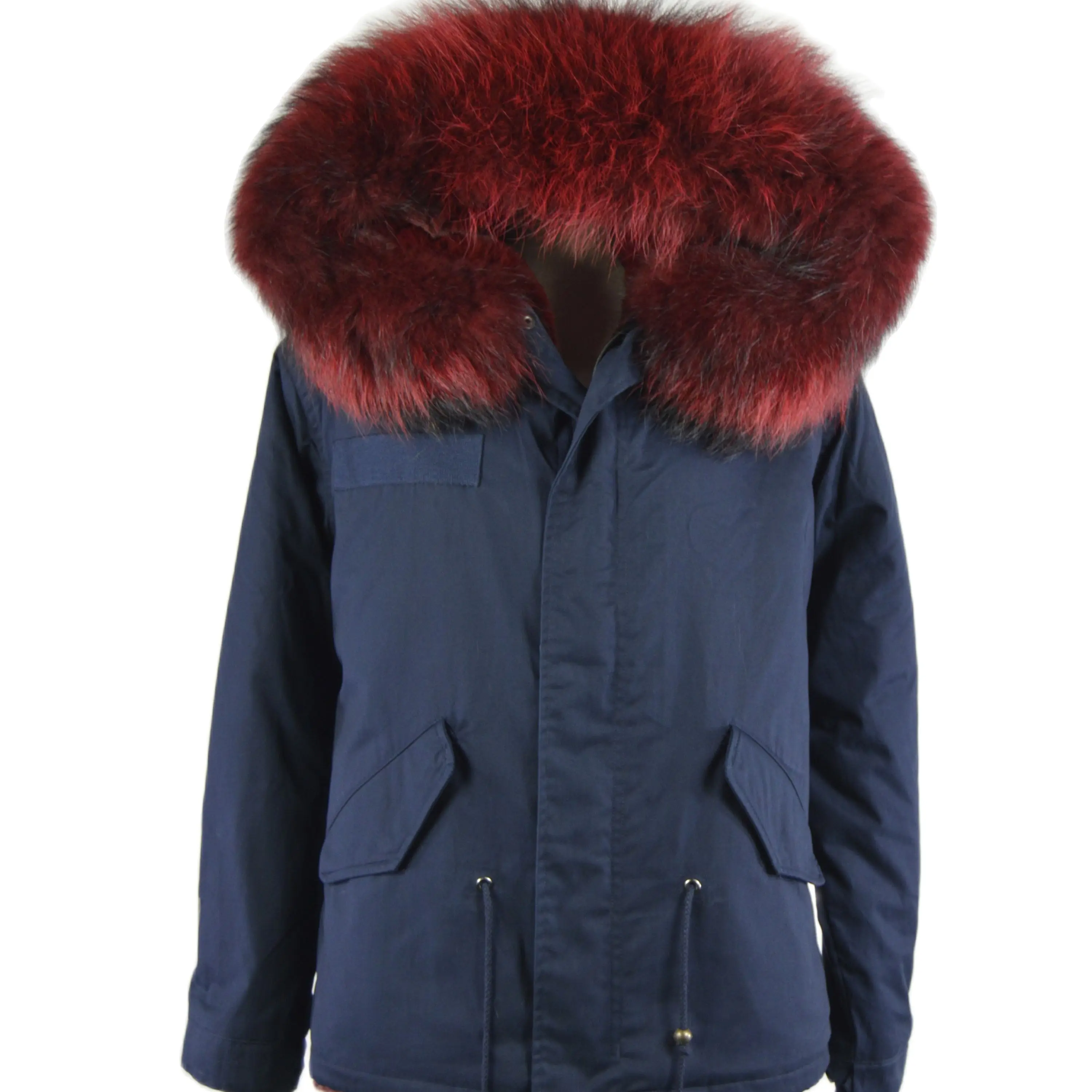 MeiFng Trendy Faux Fur Parka Winter Garment Faux Fur Lined Trench Coat Women Navy Color Outwear
MeiFng Trendy Faux Fur Parka Winter Garment Faux Fur Lined Trench Coat Women Navy Color Outwear