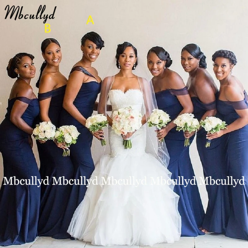 Elegant Mermaid Bridesmaid Dress Cheap V Neck African Wedding Guest Gown Navy Blue Long Prom Evening Maid Of Honor
Elegant Mermaid Bridesmaid Dress Cheap V Neck African Wedding Guest Gown Navy Blue Long Prom Evening Maid Of Honor
