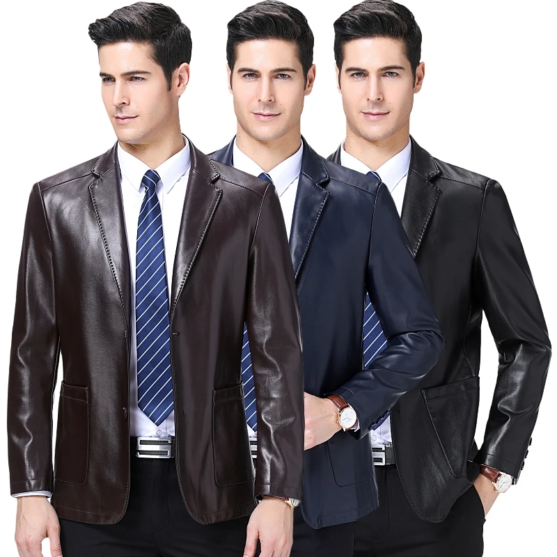 Pop Quality Retro Mens Leather Business Blazers Man Single Breasted Trench Coat Jacket Nice Pop Parkas Male Size 3XL
Pop Quality Retro Mens Leather Business Blazers Man Single Breasted Trench Coat Jacket Nice Pop Parkas Male Size 3XL