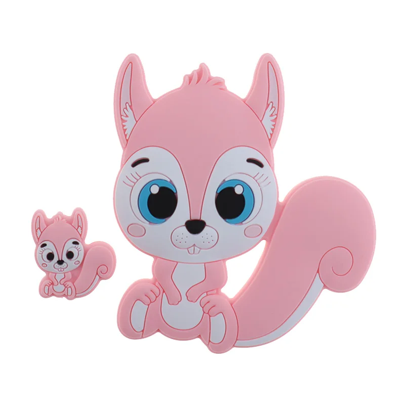Squirrel Silicone Rodent Baby Teether Food Grade Newborn Goods Animal Teething Pendant Shower Toys Pacifiers Chain Fitting Beads
Squirrel Silicone Rodent Baby Teether Food Grade Newborn Goods Animal Teething Pendant Shower Toys Pacifiers Chain Fitting Beads