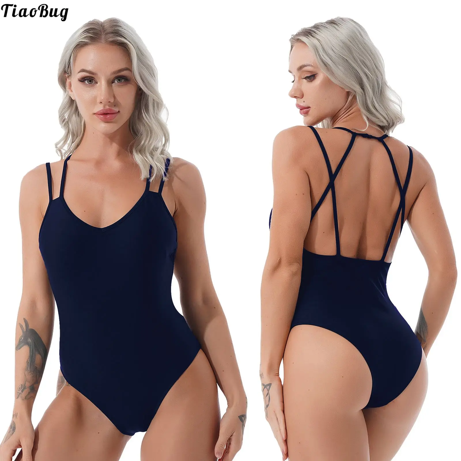 Summer Women Criss Cross Back Strap Ballet Dance Gymnastics Training Leotard Solid Color V Neck Removable Padded Cup Bodysuit
Summer Women Criss Cross Back Strap Ballet Dance Gymnastics Training Leotard Solid Color V Neck Removable Padded Cup Bodysuit