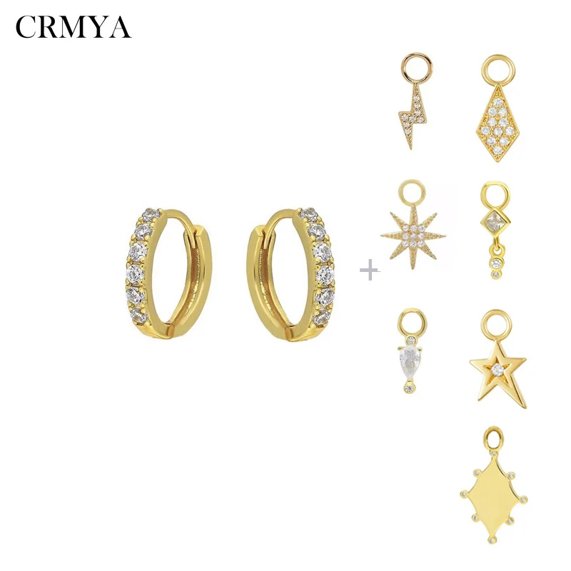 CRMYA Gold Silver Filled Earrings For Women Girls Zircon Different Types Star Earrings Huggie Hoop Earring Jewelry Wholesale
CRMYA Gold Silver Filled Earrings For Women Girls Zircon Different Types Star Earrings Huggie Hoop Earring Jewelry Wholesale