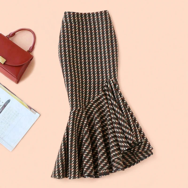 Free Shipping 2022 New Fashion Long Mid-calf Skirt Women Plus Size S-4XL Mermaid Style Ladies High Waist Winter Wool Skirt Plaid
Free Shipping 2022 New Fashion Long Mid-calf Skirt Women Plus Size S-4XL Mermaid Style Ladies High Waist Winter Wool Skirt Plaid