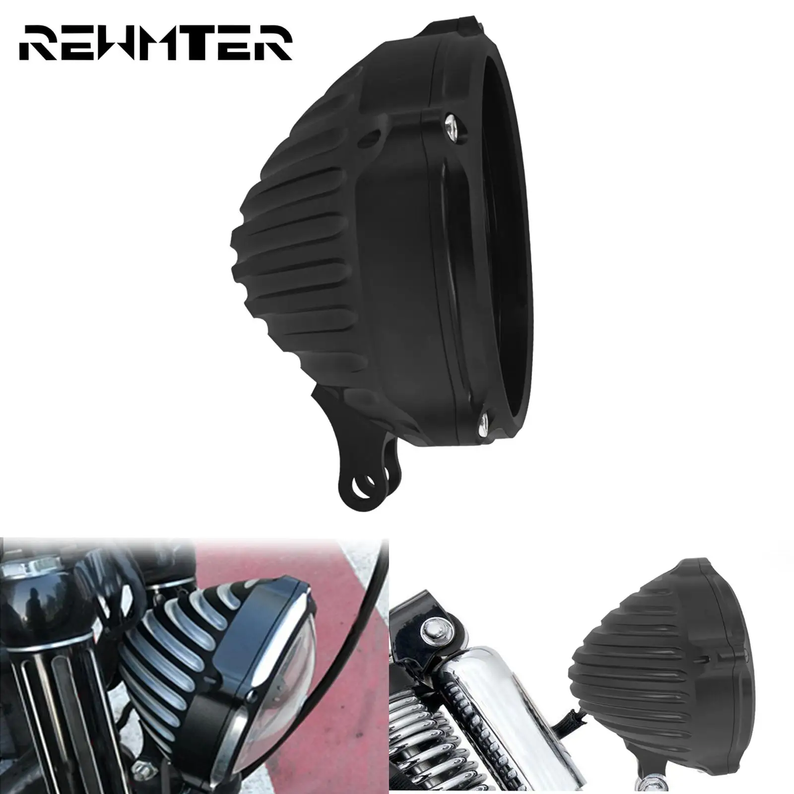 Motorcycle 5.75'' Headlight Cover With Bottom Mount Configuration Black Fit For Harley Dyna FX Softail Sportster XL 1200 2000-Up
Motorcycle 5.75'' Headlight Cover With Bottom Mount Configuration Black Fit For Harley Dyna FX Softail Sportster XL 1200 2000-Up
