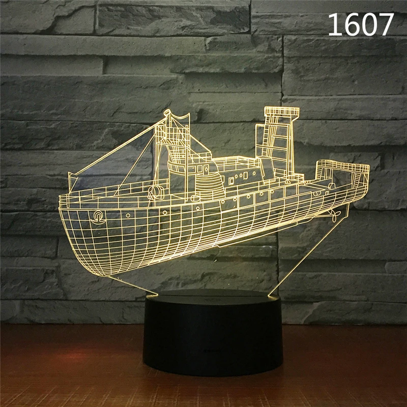 Светодиодный ночник с 3D кораблем, домашнее украшение, настольный светодиодный светильник RGB для сна в спальне, подарок для детей на день рождения, новый год, Рождество, друзей
Светодиодный ночник с 3D кораблем, домашнее украшение, настольный светодиодный светильник RGB для сна в спальне, подарок для детей на день рождения, новый год, Рождество, друзей