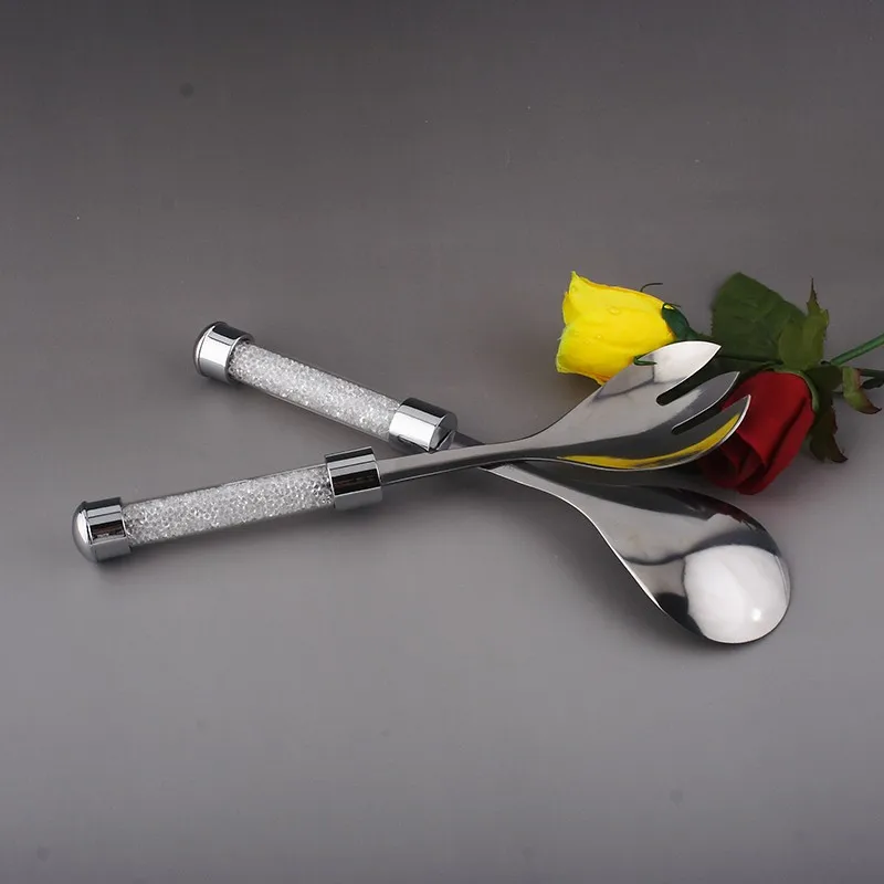 2pcs Stainless Steel Salad Spoon & Fork Shining Crystal Rhinestone Salad Servers Silver Dessert Dinnerware Rose Cutlery Kitchen
2pcs Stainless Steel Salad Spoon & Fork Shining Crystal Rhinestone Salad Servers Silver Dessert Dinnerware Rose Cutlery Kitchen