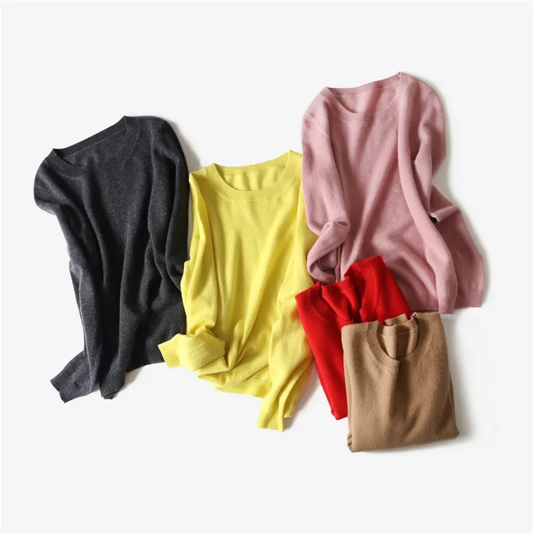 New Autumn and Winter Pure Cashmere Pullover Bottoming Shirt Slim Women's Top 100% Cashmere Sweater
New Autumn and Winter Pure Cashmere Pullover Bottoming Shirt Slim Women's Top 100% Cashmere Sweater