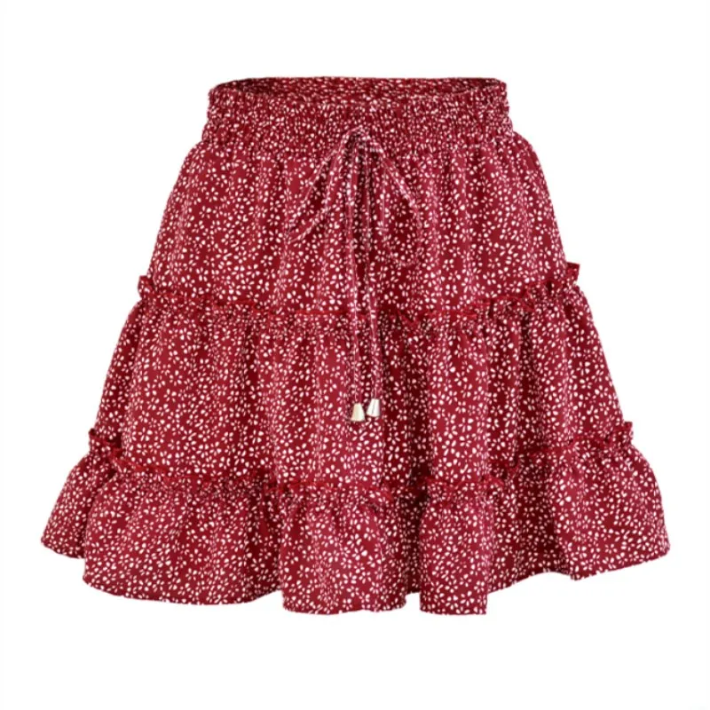 2021 Summer Autumn European American Women's High Waist Ruffle Floral Skirt Printed Beach A-line Skirt Girls Travel Red Dot
2021 Summer Autumn European American Women's High Waist Ruffle Floral Skirt Printed Beach A-line Skirt Girls Travel Red Dot