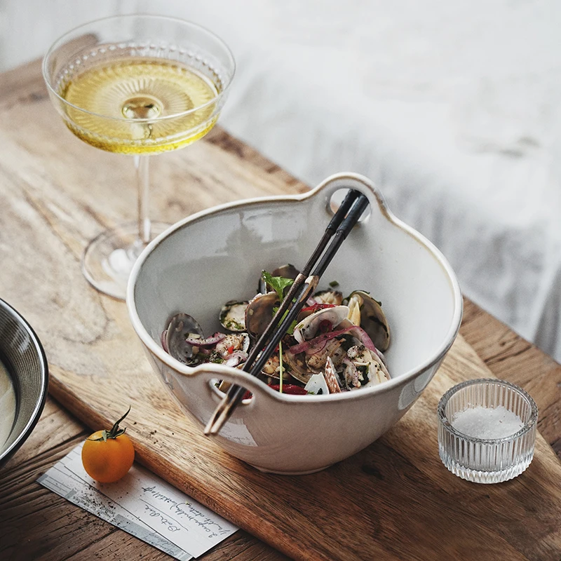 Japanese Ceramic Two-ear Bowl Creative Fruit Salad Soup Bowl Ramen Bowl Rice Bowl Dinner Tableware
Japanese Ceramic Two-ear Bowl Creative Fruit Salad Soup Bowl Ramen Bowl Rice Bowl Dinner Tableware