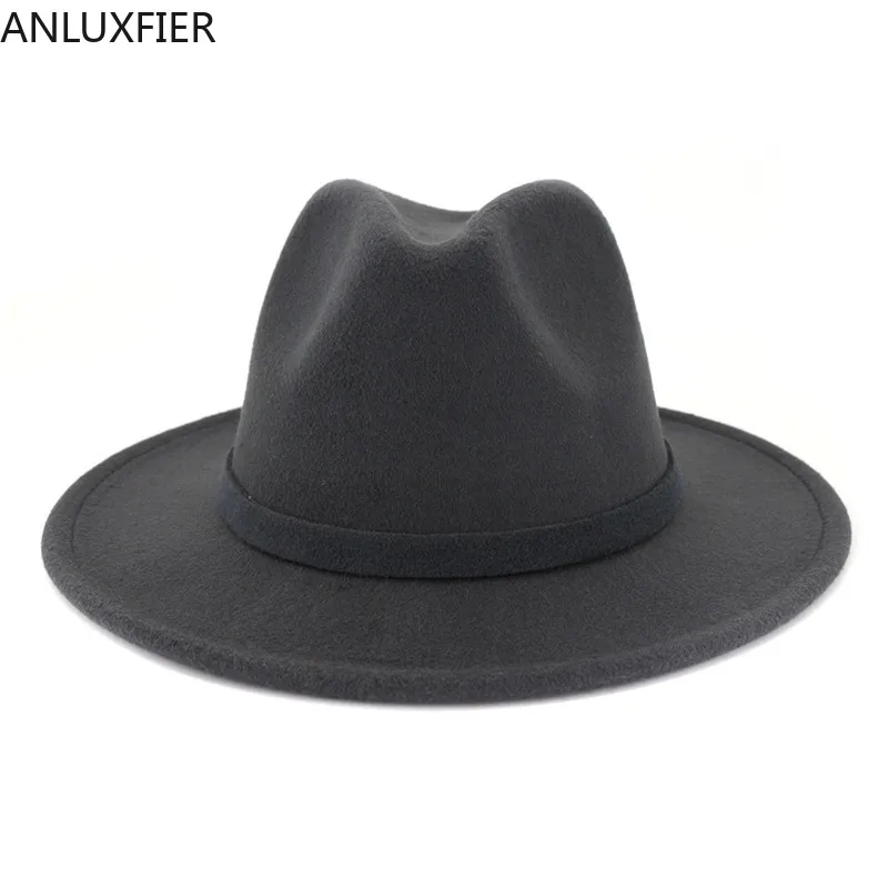X3002 Classic Jazz Hat New Style Autumn and Winter Woolen Hat Simple Felt Broad-Brimmed Hat Fashion Flat-Brimmed Cap
X3002 Classic Jazz Hat New Style Autumn and Winter Woolen Hat Simple Felt Broad-Brimmed Hat Fashion Flat-Brimmed Cap